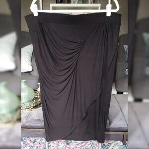 Torrid Draped Ruched Midi Skirt Size 2